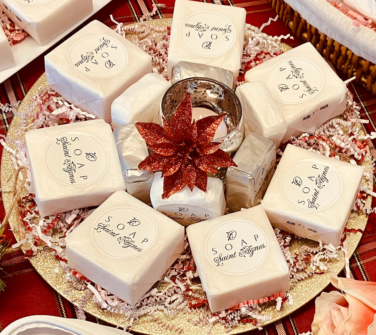Saint Agnes Soap Holiday season plate